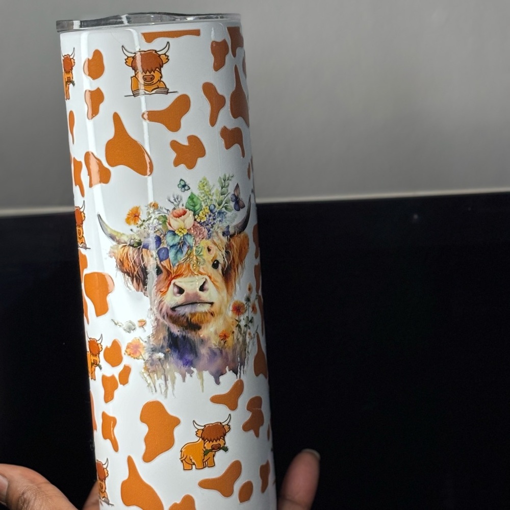 Custom cow lover 20oz insulated skinny Tumbler